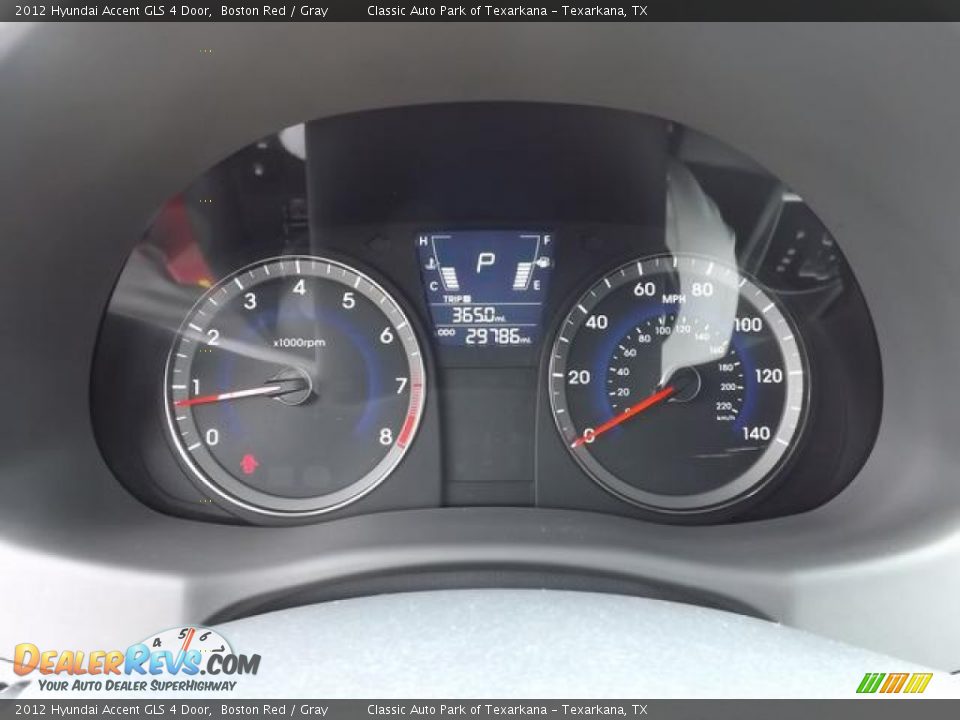 2012 Hyundai Accent GLS 4 Door Boston Red / Gray Photo #21
