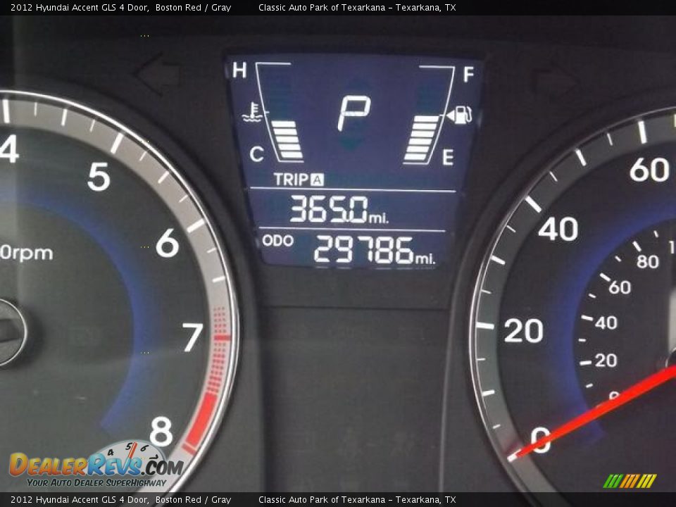 2012 Hyundai Accent GLS 4 Door Boston Red / Gray Photo #22