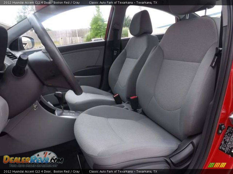 2012 Hyundai Accent GLS 4 Door Boston Red / Gray Photo #24