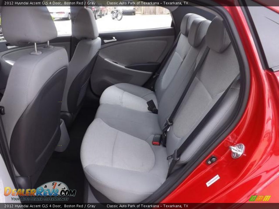 2012 Hyundai Accent GLS 4 Door Boston Red / Gray Photo #25