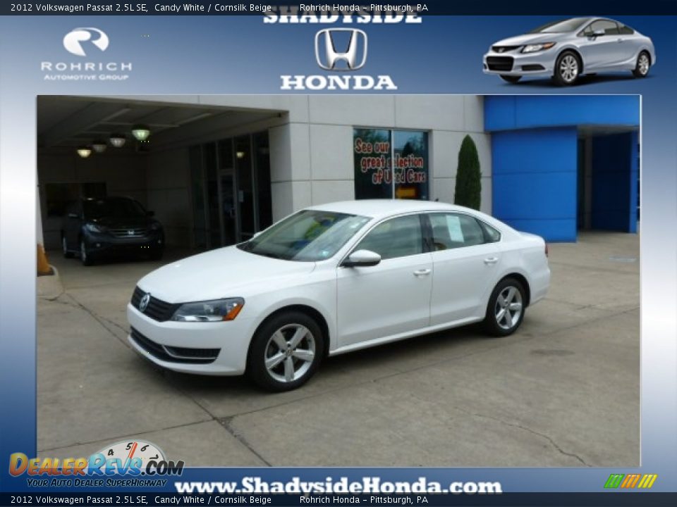 2012 Volkswagen Passat 2.5L SE Candy White / Cornsilk Beige Photo #1