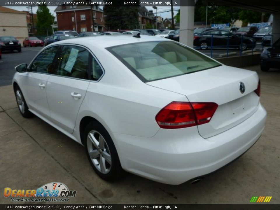 2012 Volkswagen Passat 2.5L SE Candy White / Cornsilk Beige Photo #12