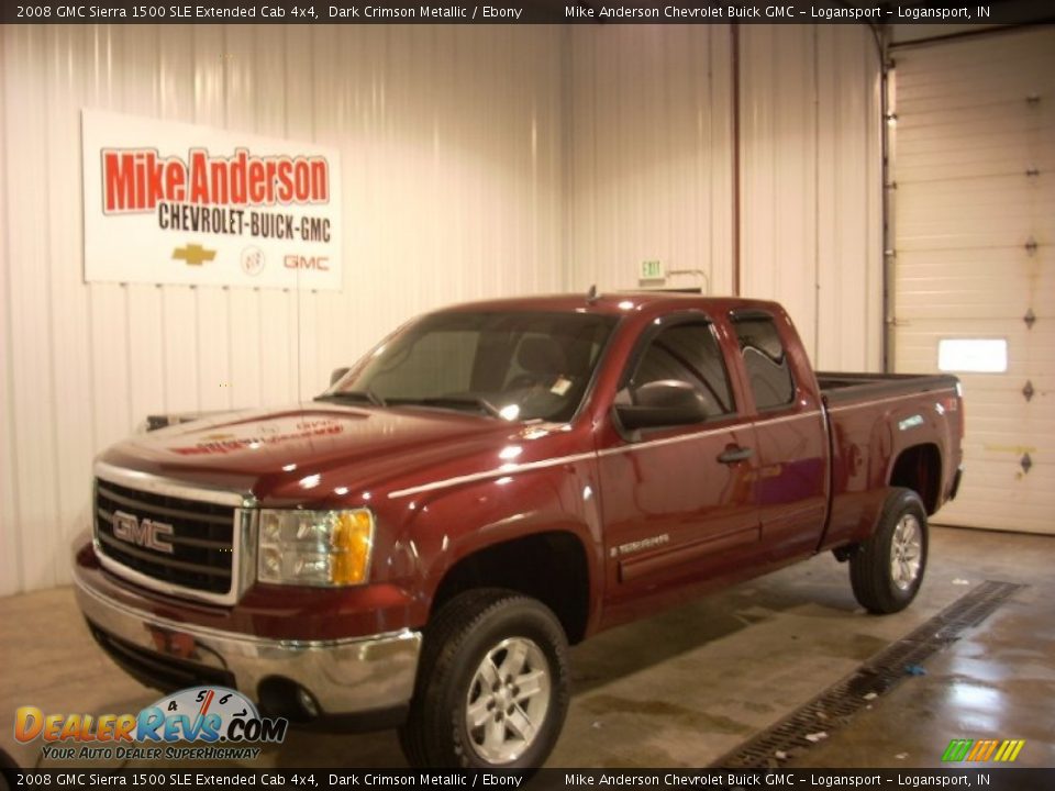 2008 GMC Sierra 1500 SLE Extended Cab 4x4 Dark Crimson Metallic / Ebony Photo #1