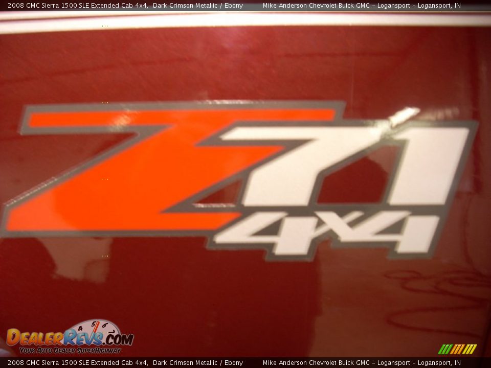 2008 GMC Sierra 1500 SLE Extended Cab 4x4 Dark Crimson Metallic / Ebony Photo #10