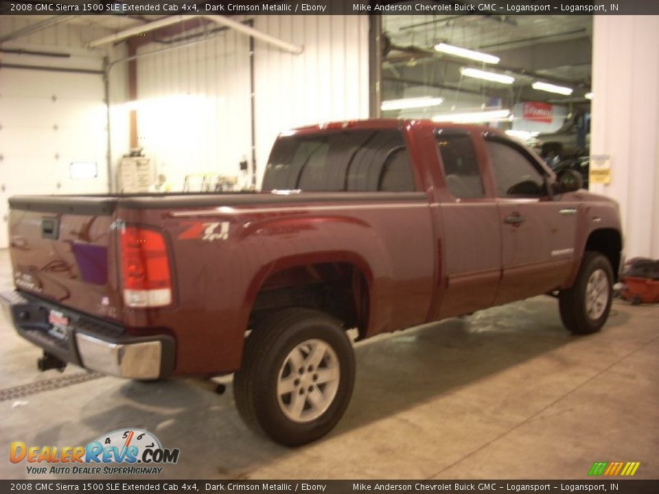 2008 GMC Sierra 1500 SLE Extended Cab 4x4 Dark Crimson Metallic / Ebony Photo #11