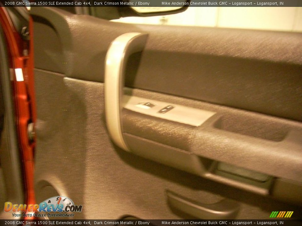 2008 GMC Sierra 1500 SLE Extended Cab 4x4 Dark Crimson Metallic / Ebony Photo #15