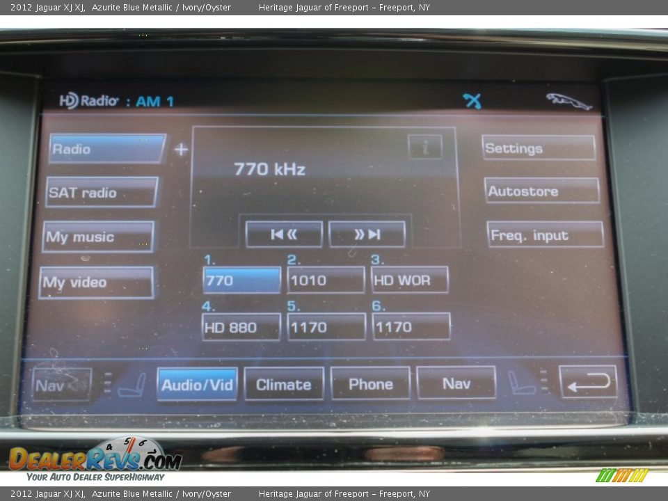 2012 Jaguar XJ XJ Azurite Blue Metallic / Ivory/Oyster Photo #22