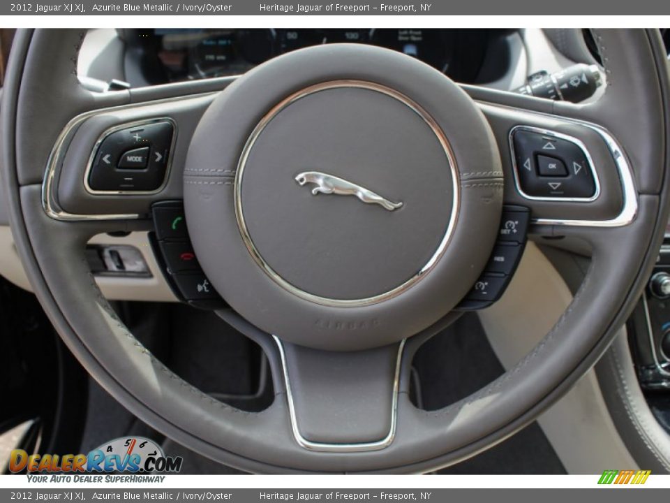2012 Jaguar XJ XJ Azurite Blue Metallic / Ivory/Oyster Photo #27