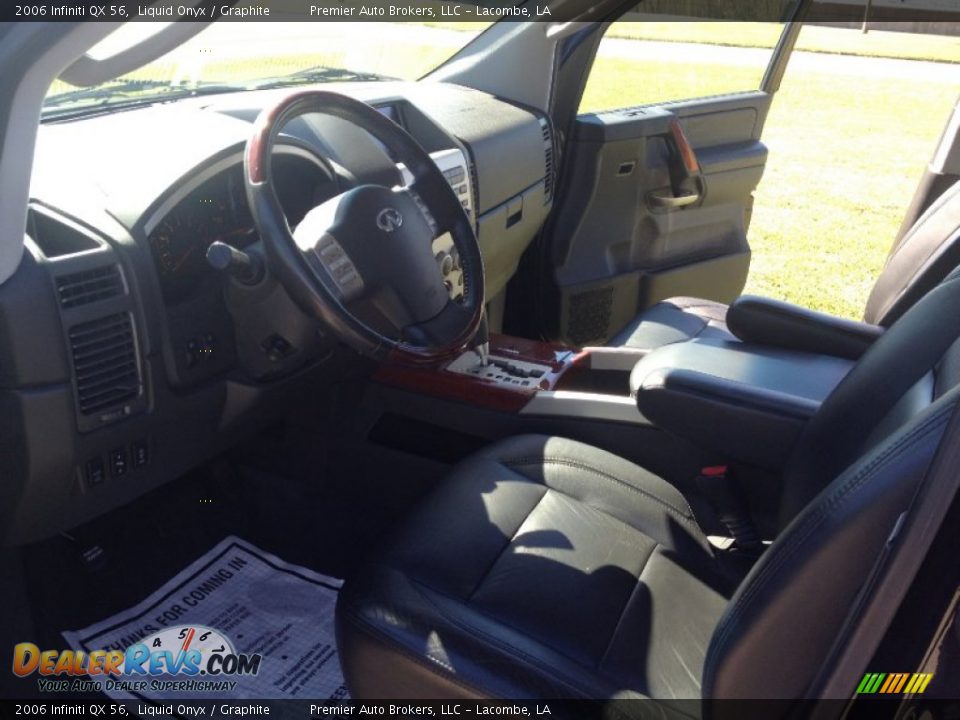 2006 Infiniti QX 56 Liquid Onyx / Graphite Photo #17