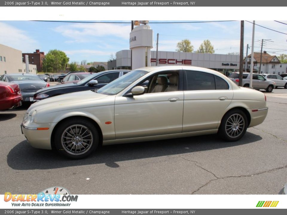2006 Jaguar S-Type 3.0 Winter Gold Metallic / Champagne Photo #3