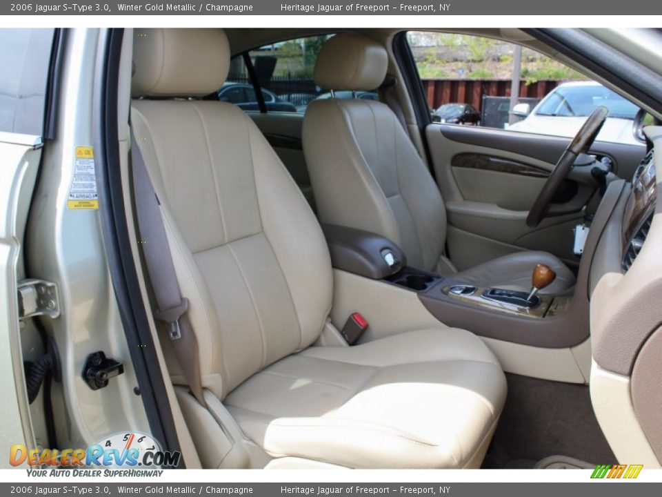 2006 Jaguar S-Type 3.0 Winter Gold Metallic / Champagne Photo #9