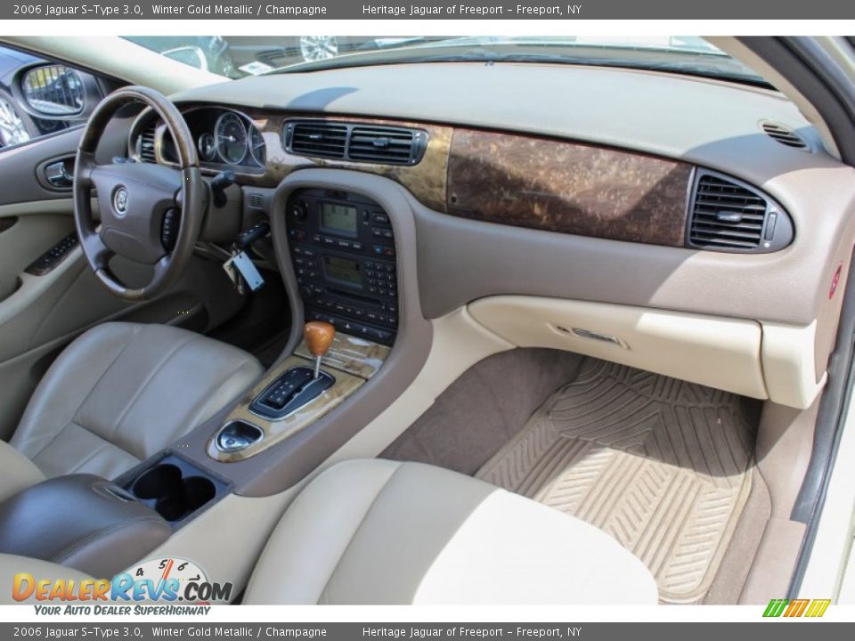 2006 Jaguar S-Type 3.0 Winter Gold Metallic / Champagne Photo #10