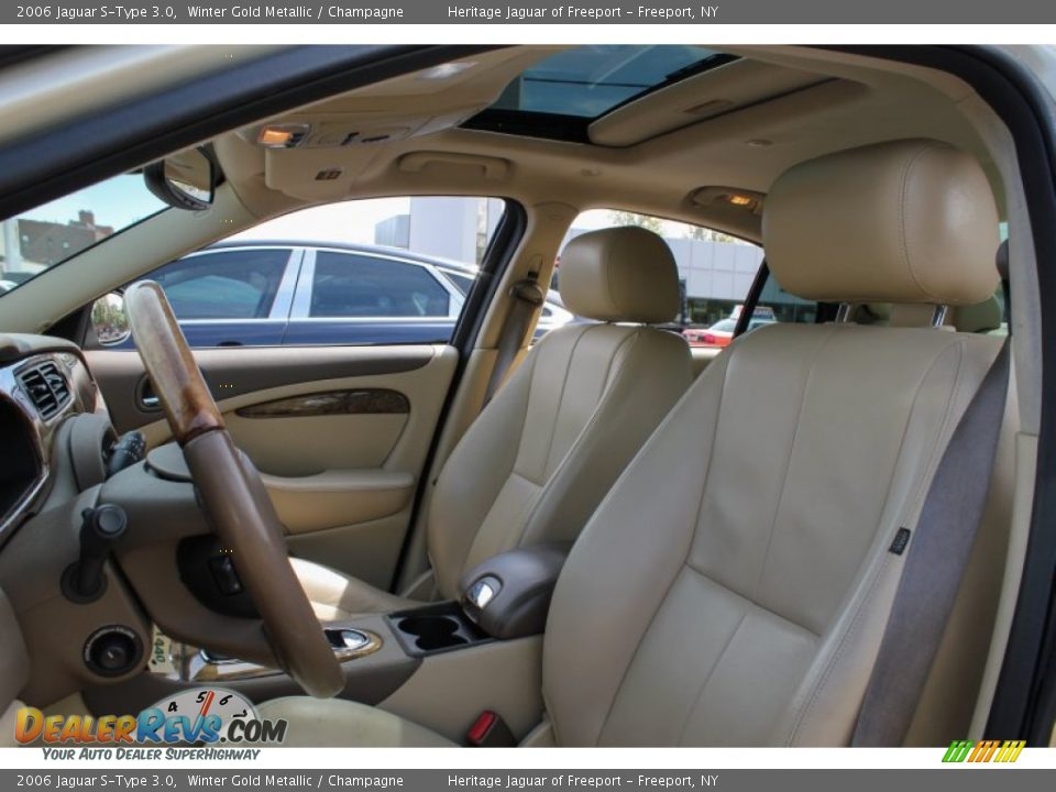 2006 Jaguar S-Type 3.0 Winter Gold Metallic / Champagne Photo #18