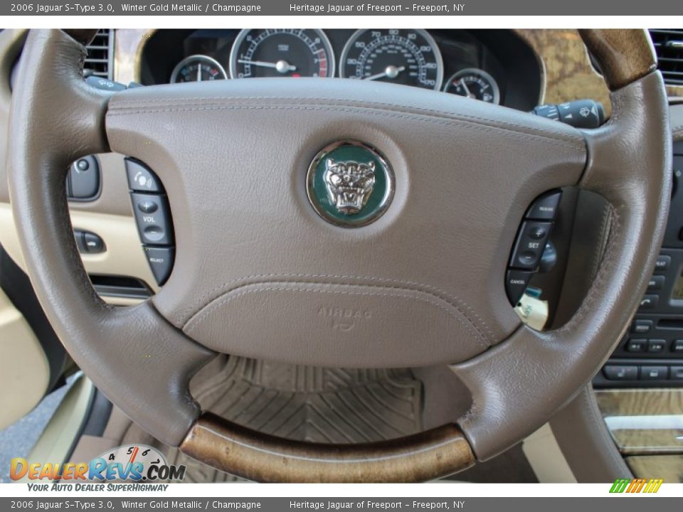 2006 Jaguar S-Type 3.0 Winter Gold Metallic / Champagne Photo #22