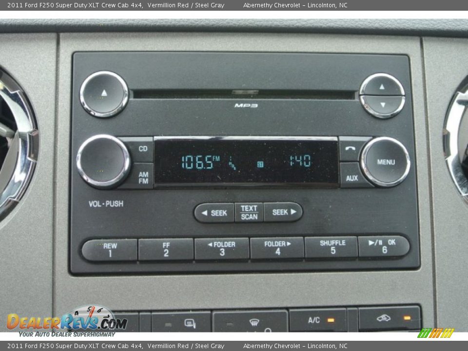 2011 Ford F250 Super Duty XLT Crew Cab 4x4 Vermillion Red / Steel Gray Photo #12