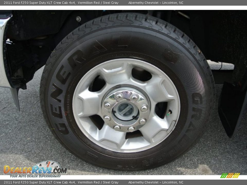 2011 Ford F250 Super Duty XLT Crew Cab 4x4 Vermillion Red / Steel Gray Photo #20