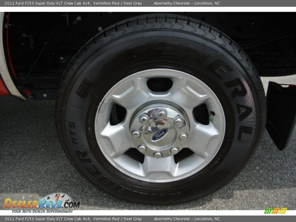 2011 Ford F250 Super Duty XLT Crew Cab 4x4 Vermillion Red / Steel Gray Photo #21
