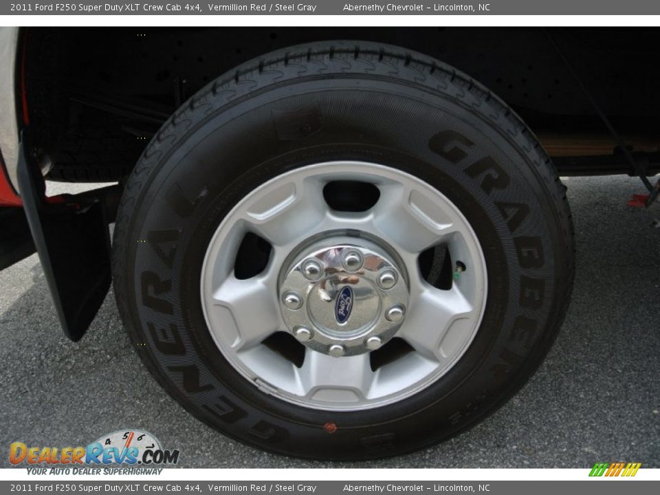 2011 Ford F250 Super Duty XLT Crew Cab 4x4 Vermillion Red / Steel Gray Photo #22