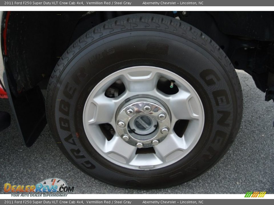 2011 Ford F250 Super Duty XLT Crew Cab 4x4 Vermillion Red / Steel Gray Photo #23
