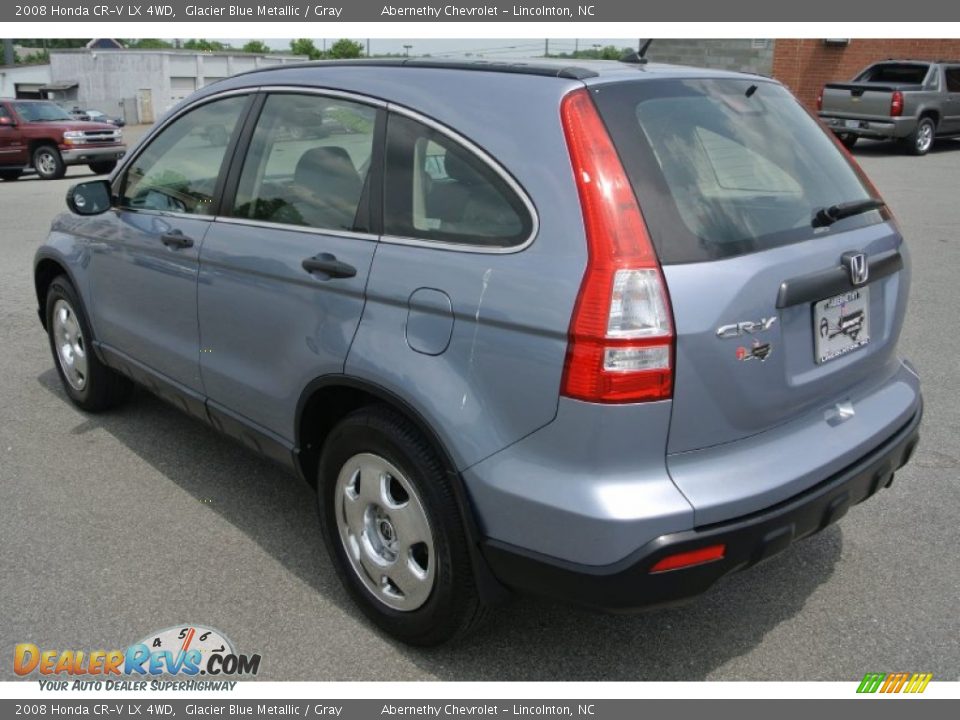 2008 Honda CR-V LX 4WD Glacier Blue Metallic / Gray Photo #4