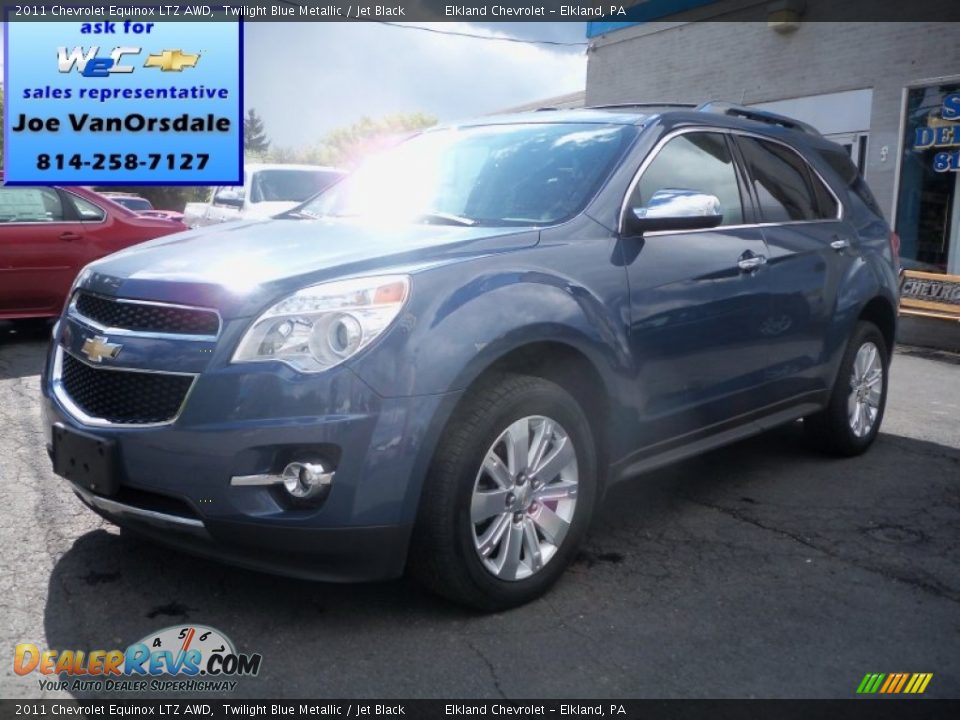 2011 Chevrolet Equinox LTZ AWD Twilight Blue Metallic / Jet Black Photo #1