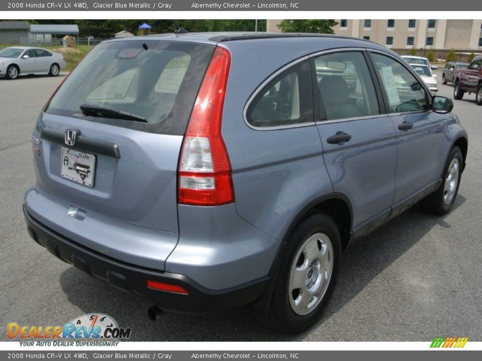 2008 Honda CR-V LX 4WD Glacier Blue Metallic / Gray Photo #5