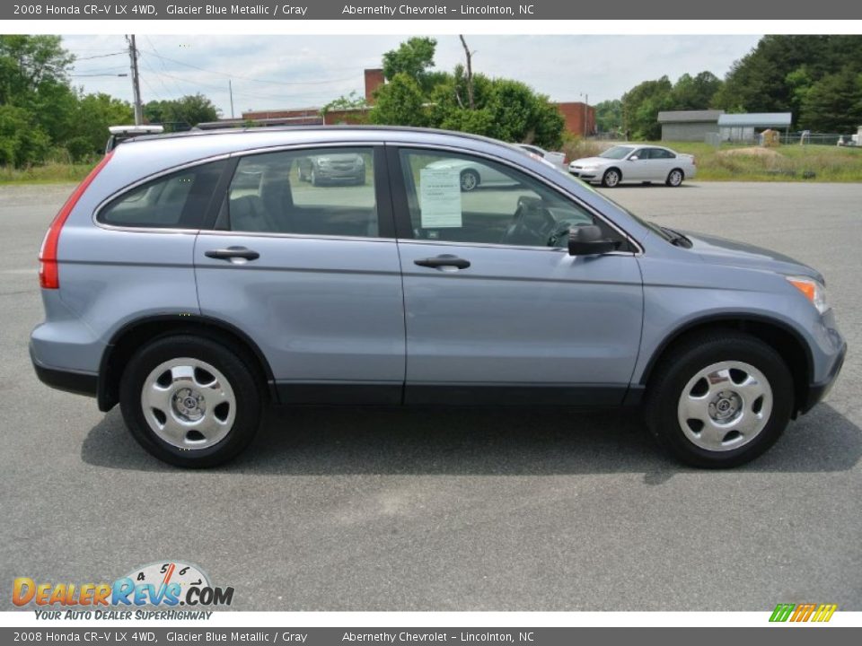 2008 Honda CR-V LX 4WD Glacier Blue Metallic / Gray Photo #6