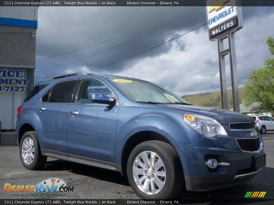 2011 Chevrolet Equinox LTZ AWD Twilight Blue Metallic / Jet Black Photo #3