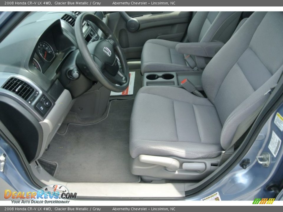 2008 Honda CR-V LX 4WD Glacier Blue Metallic / Gray Photo #8