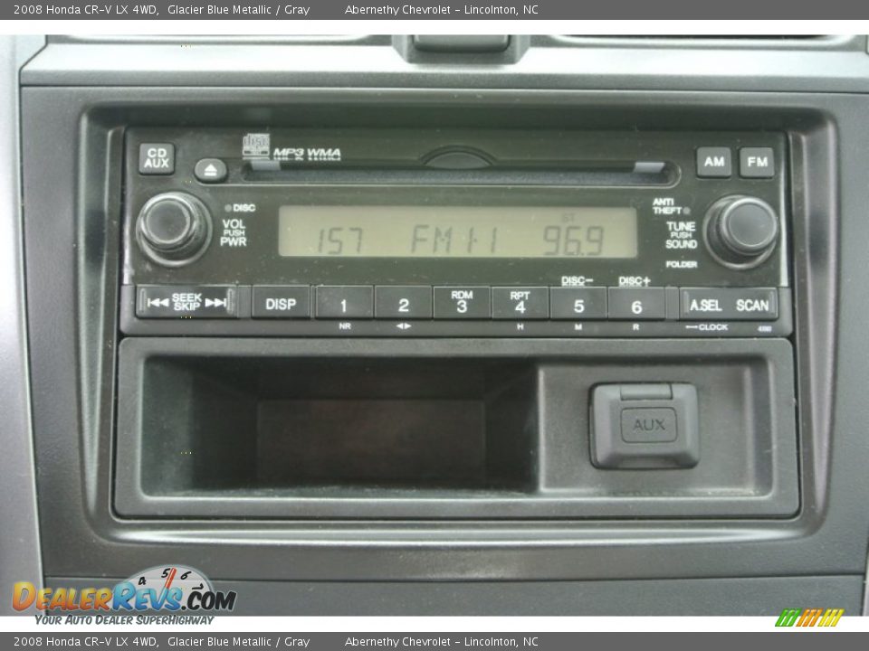 2008 Honda CR-V LX 4WD Glacier Blue Metallic / Gray Photo #12