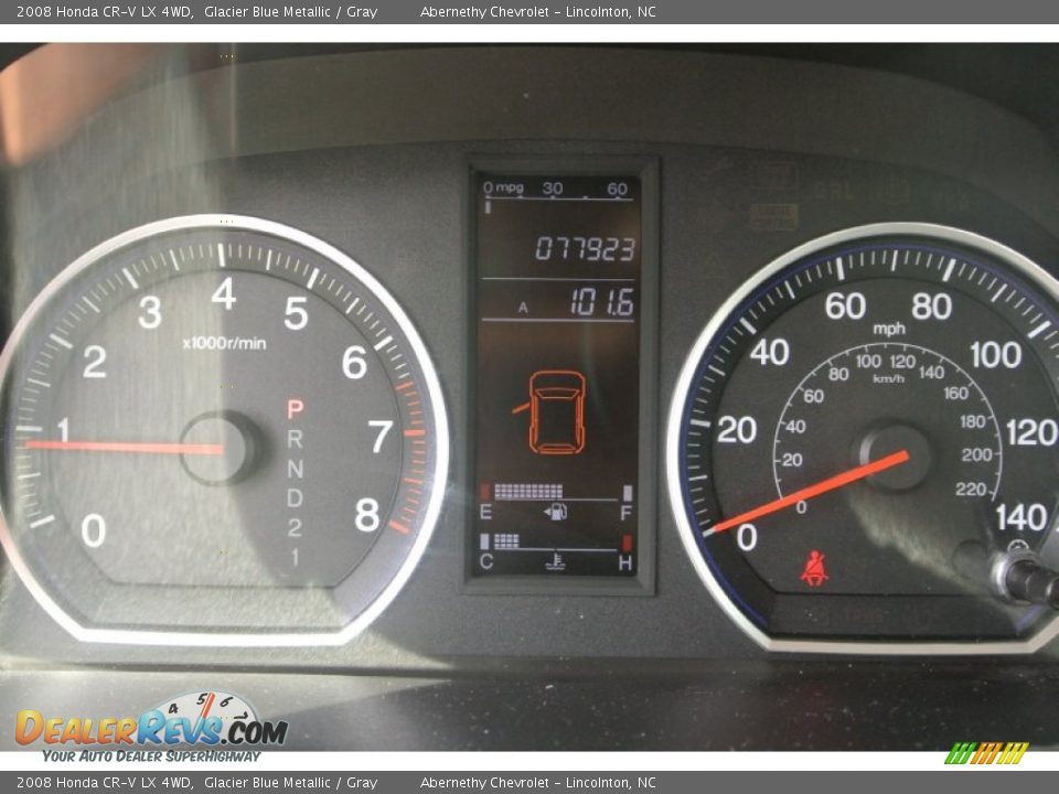2008 Honda CR-V LX 4WD Glacier Blue Metallic / Gray Photo #13