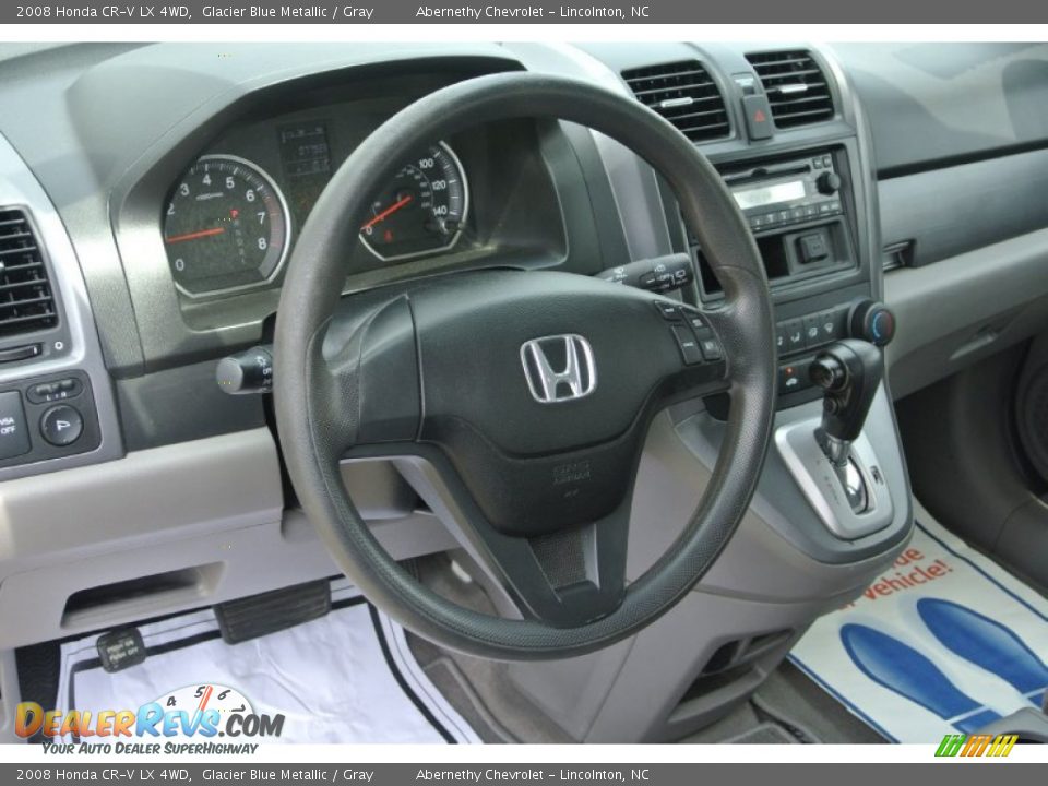 2008 Honda CR-V LX 4WD Glacier Blue Metallic / Gray Photo #23