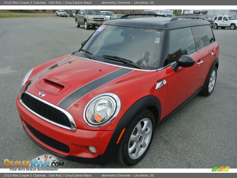 2010 Mini Cooper S Clubman Chili Red / Grey/Carbon Black Photo #2
