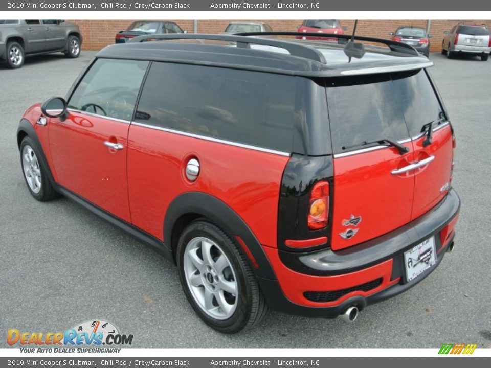 2010 Mini Cooper S Clubman Chili Red / Grey/Carbon Black Photo #4