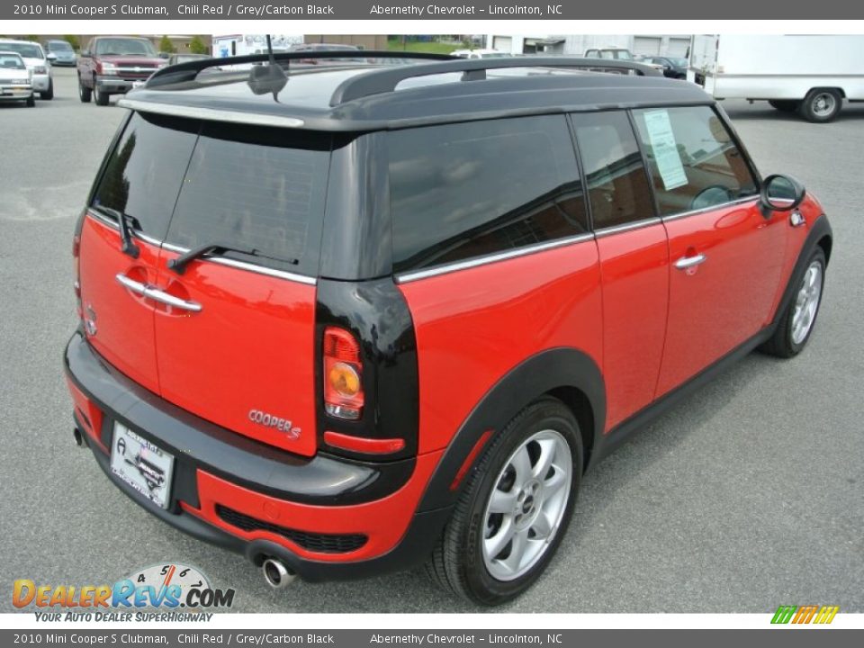 2010 Mini Cooper S Clubman Chili Red / Grey/Carbon Black Photo #5