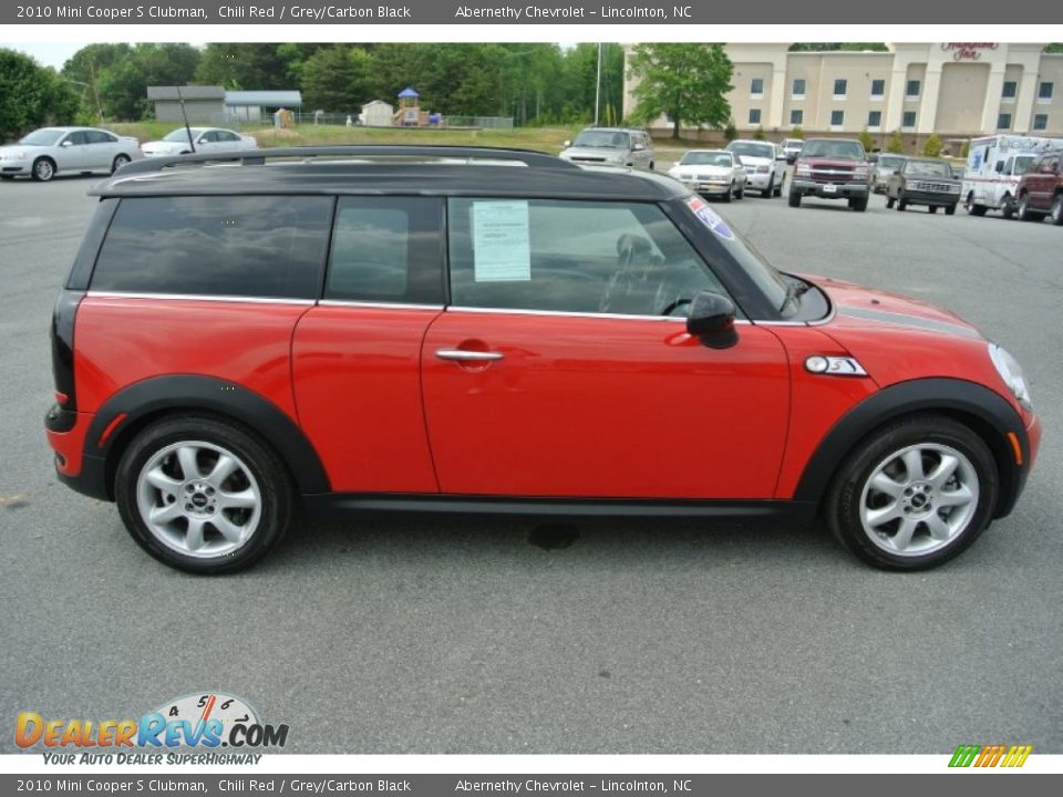 2010 Mini Cooper S Clubman Chili Red / Grey/Carbon Black Photo #6
