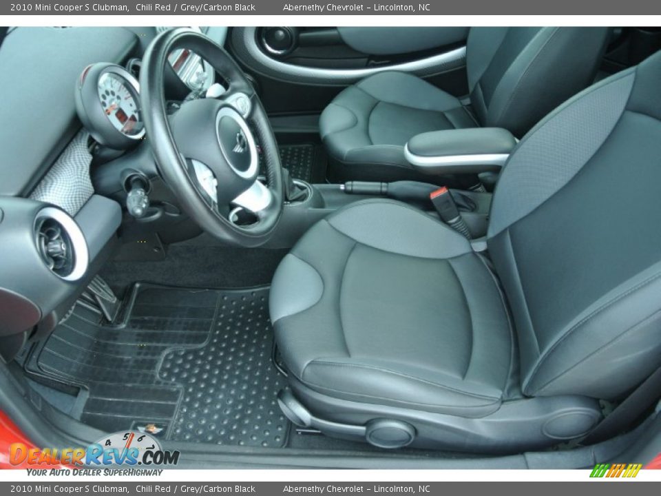 2010 Mini Cooper S Clubman Chili Red / Grey/Carbon Black Photo #8