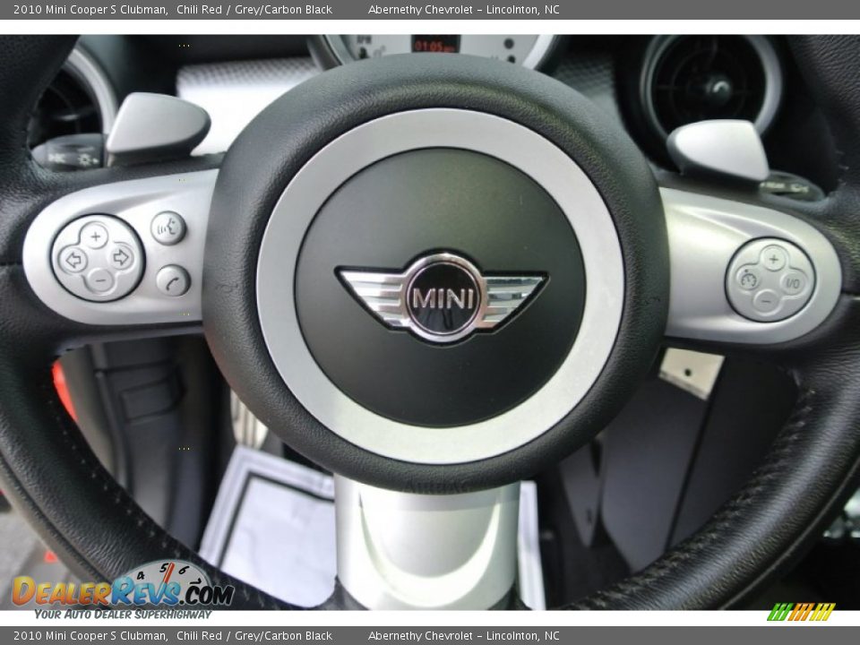 2010 Mini Cooper S Clubman Chili Red / Grey/Carbon Black Photo #15