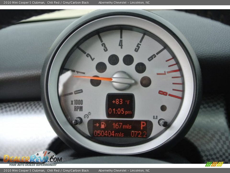 2010 Mini Cooper S Clubman Chili Red / Grey/Carbon Black Photo #16