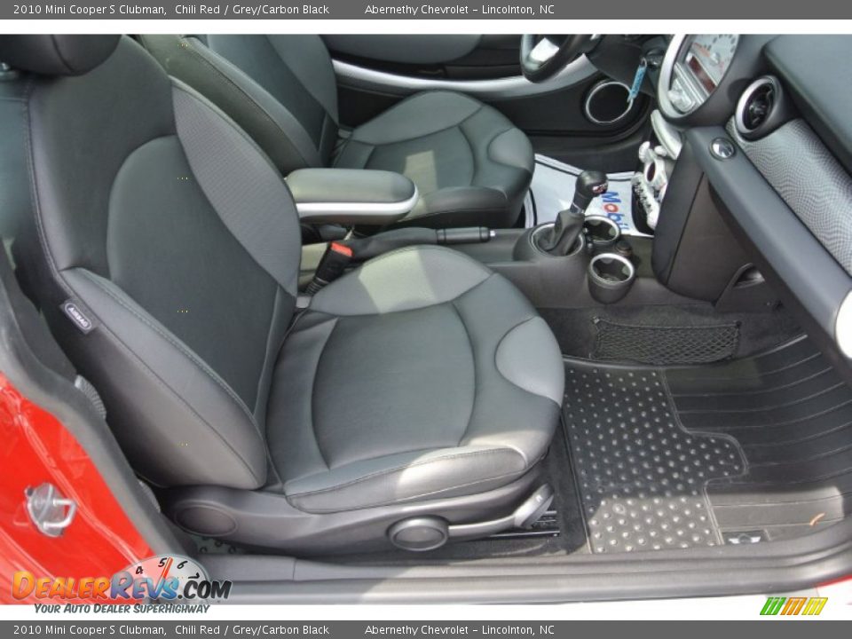 2010 Mini Cooper S Clubman Chili Red / Grey/Carbon Black Photo #20