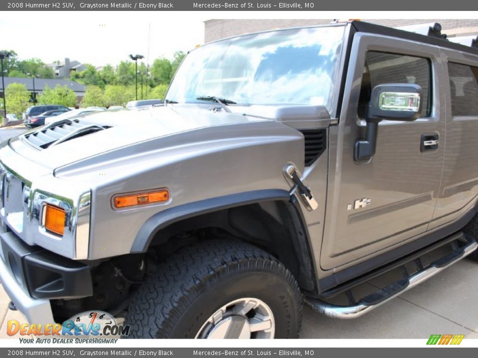 2008 Hummer H2 SUV Graystone Metallic / Ebony Black Photo #12