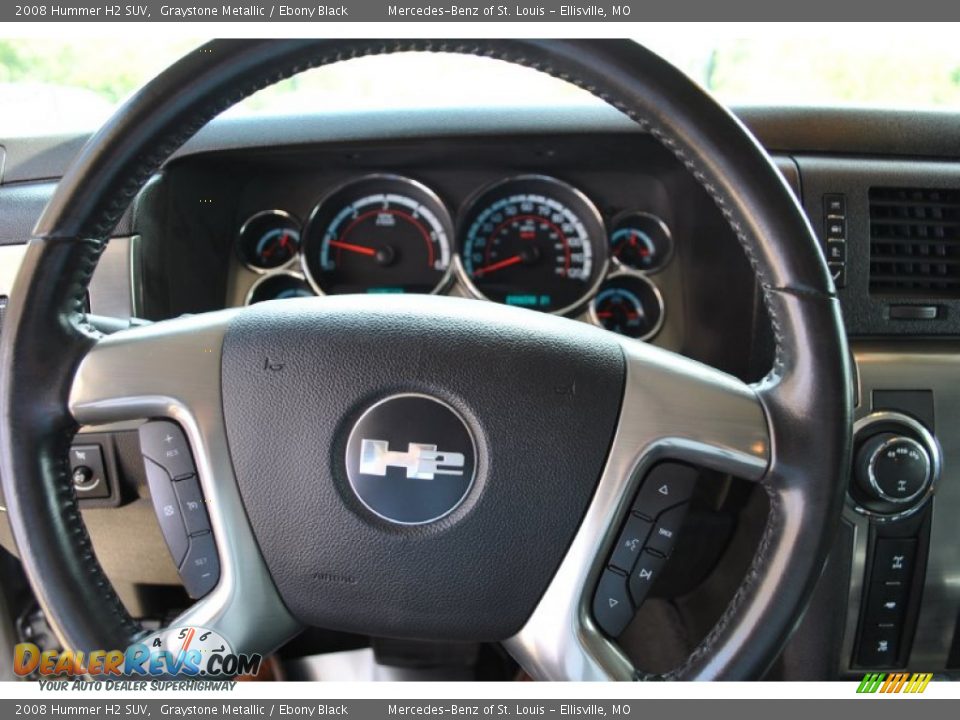 2008 Hummer H2 SUV Graystone Metallic / Ebony Black Photo #23