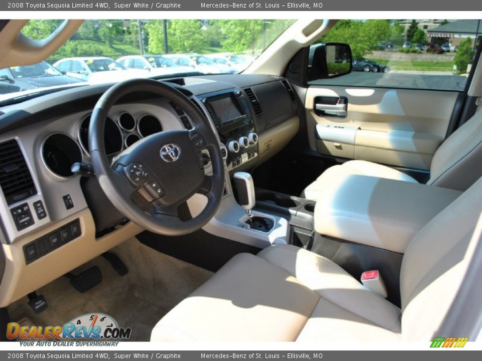 2008 Toyota Sequoia Limited 4WD Super White / Graphite Photo #4