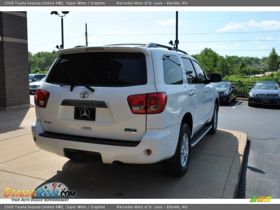 2008 Toyota Sequoia Limited 4WD Super White / Graphite Photo #9