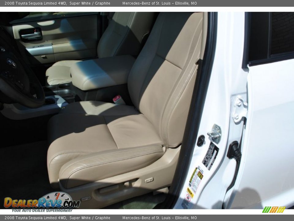 2008 Toyota Sequoia Limited 4WD Super White / Graphite Photo #21