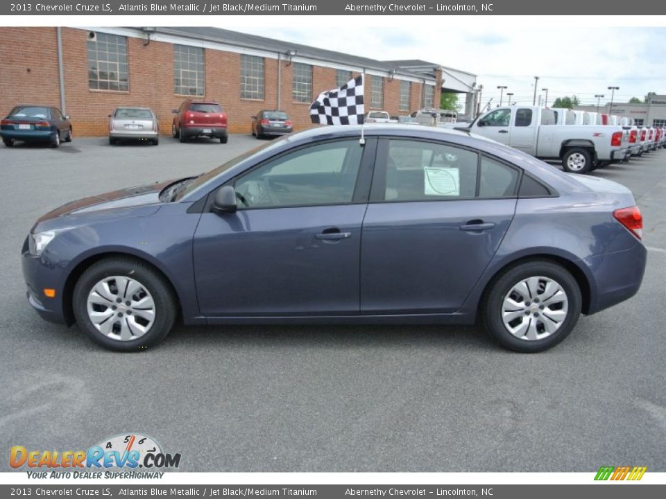 2013 Chevrolet Cruze LS Atlantis Blue Metallic / Jet Black/Medium Titanium Photo #3