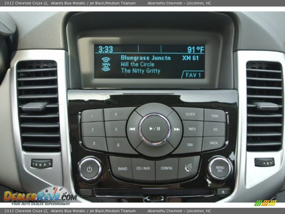 2013 Chevrolet Cruze LS Atlantis Blue Metallic / Jet Black/Medium Titanium Photo #12