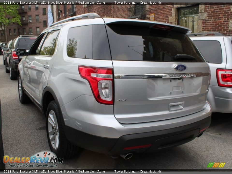 2011 Ford Explorer XLT 4WD Ingot Silver Metallic / Medium Light Stone Photo #3