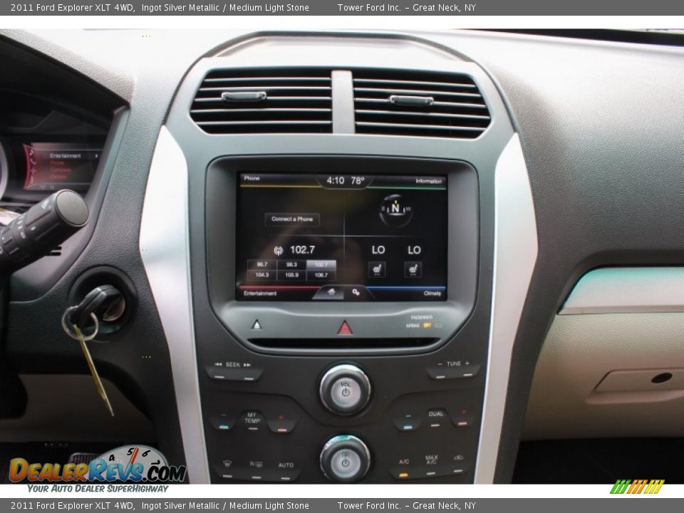 2011 Ford Explorer XLT 4WD Ingot Silver Metallic / Medium Light Stone Photo #16