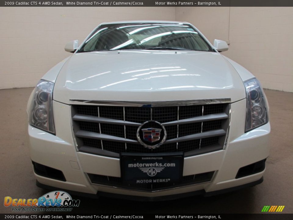 2009 Cadillac CTS 4 AWD Sedan White Diamond Tri-Coat / Cashmere/Cocoa Photo #2